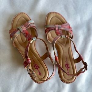 Born Crown Myndy Strappy Leather Wedge Sandal | Women’s 9